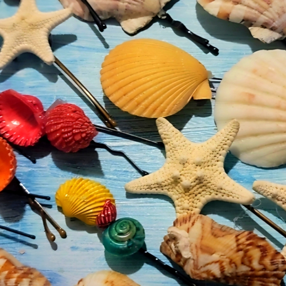 15pcs Handmade Hairpins real shells